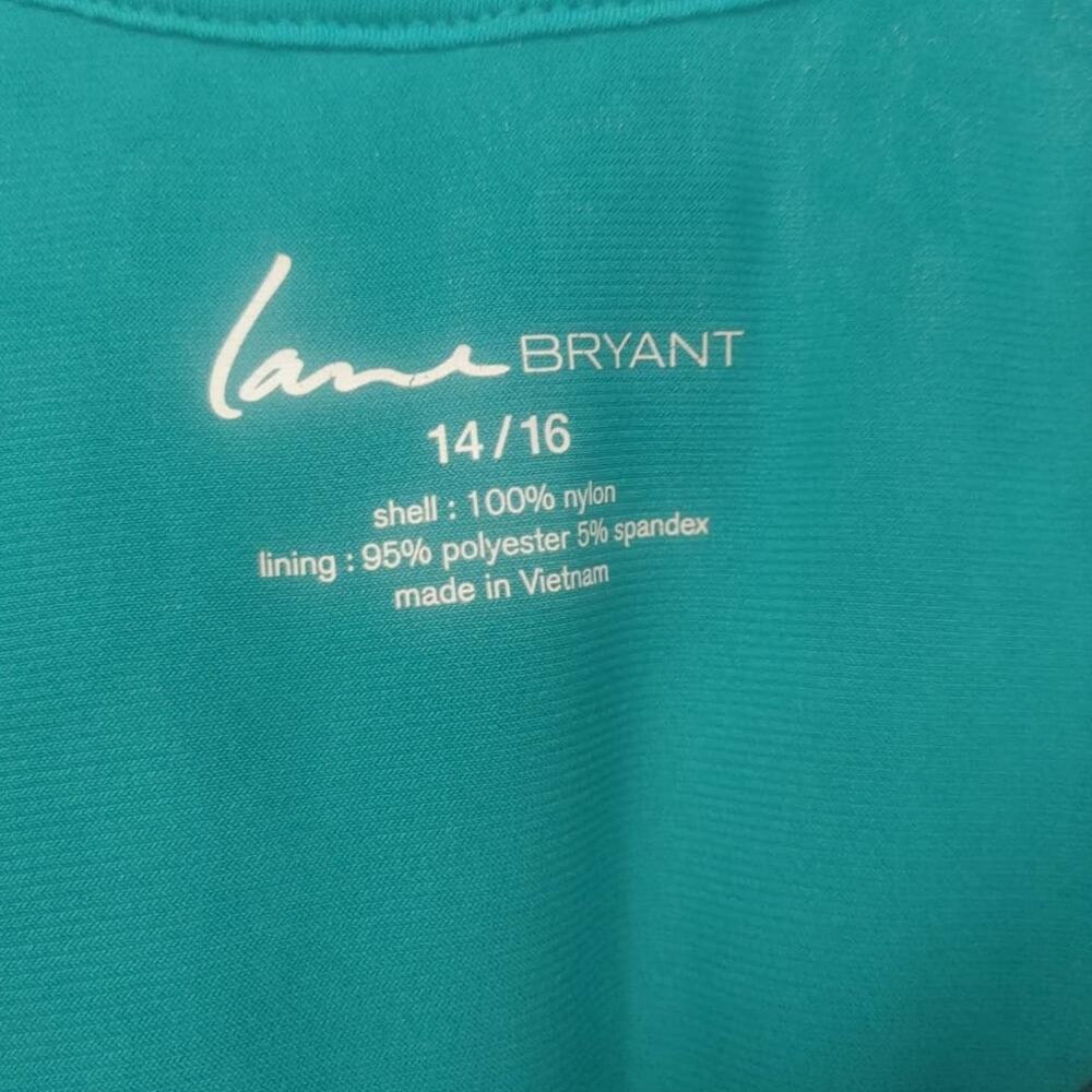Lane Bryant Top Sleeveless Tank Bedazzled Neckline Lace Overlay 14/16 - Picture 2 of 5